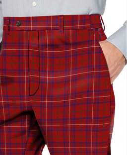 ScotsTee Shop Scottish Rose Men's Tartan Trousers Plaid Trews - Regular Fit