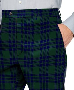 ScotsTee Shop Scottish Montgomery Men's Tartan Trousers Plaid Trews - Regular Fit
