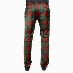 ScotsTee Shop Scottish Oliver Dress Red Men's Tartan Trousers Plaid Trews - Regular Fit