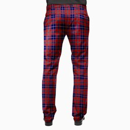 ScotsTee Shop Scottish Wishart Dress Men's Tartan Trousers Plaid Trews - Regular Fit
