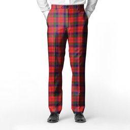 ScotsTee Shop Scottish Robertson Modern Men's Tartan Trousers Plaid Trews - Regular Fit