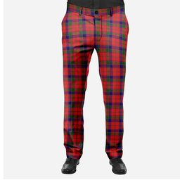 ScotsTee Shop Scottish Robertson Modern Men's Tartan Trousers Plaid Trews - Regular Fit