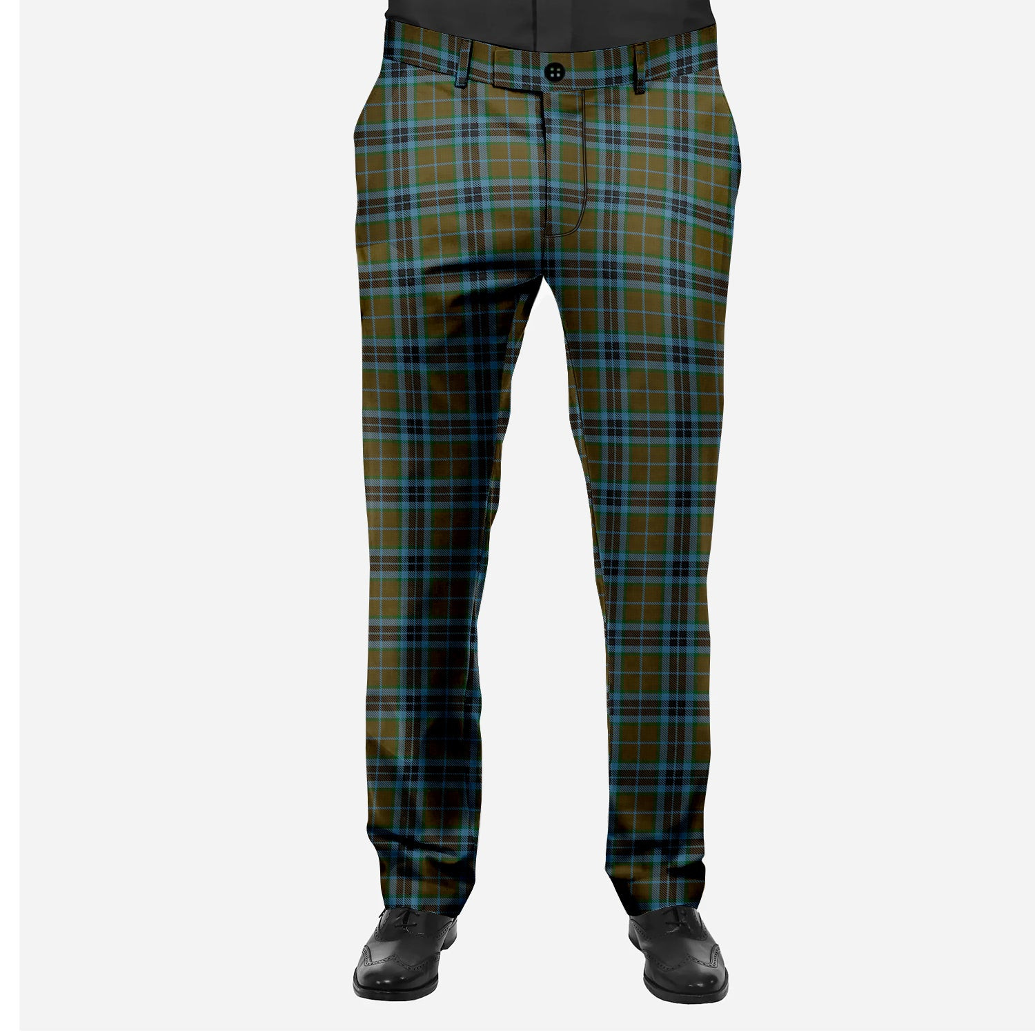 ScotsTee Shop Scottish Thompson Hunting Men's Tartan Trousers Plaid Trews - Regular Fit