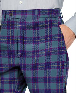 ScotsTee Shop Scottish Patterson John Men's Tartan Trousers Plaid Trews - Regular Fit
