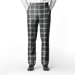 ScotsTee Shop Scottish McCandlish Arisaid Grey Men's Tartan Trousers Plaid Trews - Regular Fit