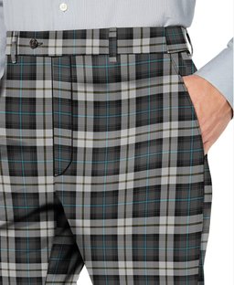ScotsTee Shop Scottish McCandlish Arisaid Grey Men's Tartan Trousers Plaid Trews - Regular Fit