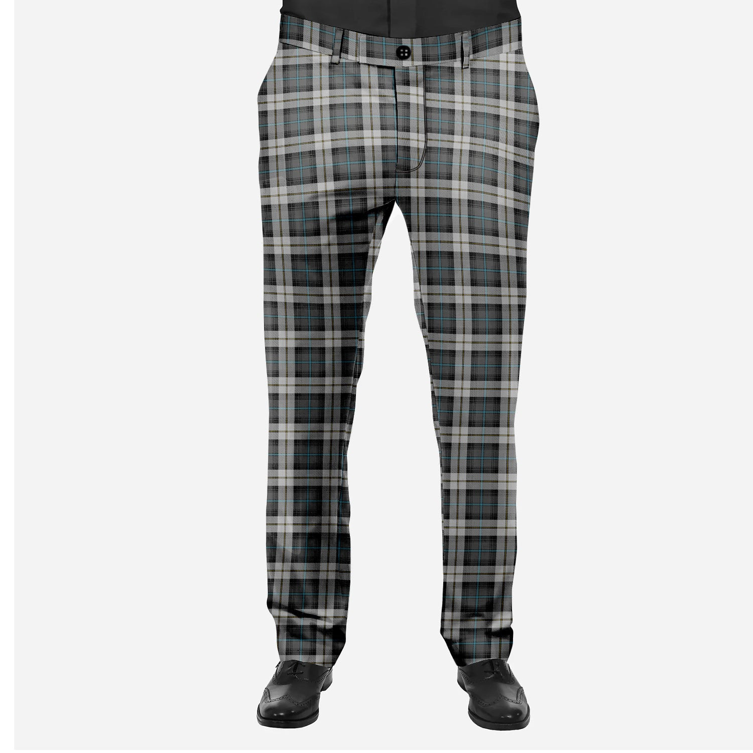 ScotsTee Shop Scottish McCandlish Arisaid Grey Men's Tartan Trousers Plaid Trews - Regular Fit