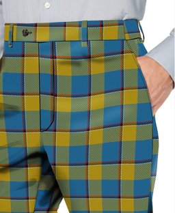 ScotsTee Shop Scottish Oliver Dress Pink Men's Tartan Trousers Plaid Trews - Regular Fit