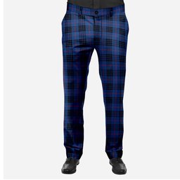 ScotsTee Shop Scottish Morgan Modern Men's Tartan Trousers Plaid Trews - Regular Fit