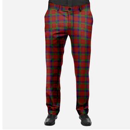 ScotsTee Shop Scottish Robertson Men's Tartan Trousers Plaid Trews - Regular Fit