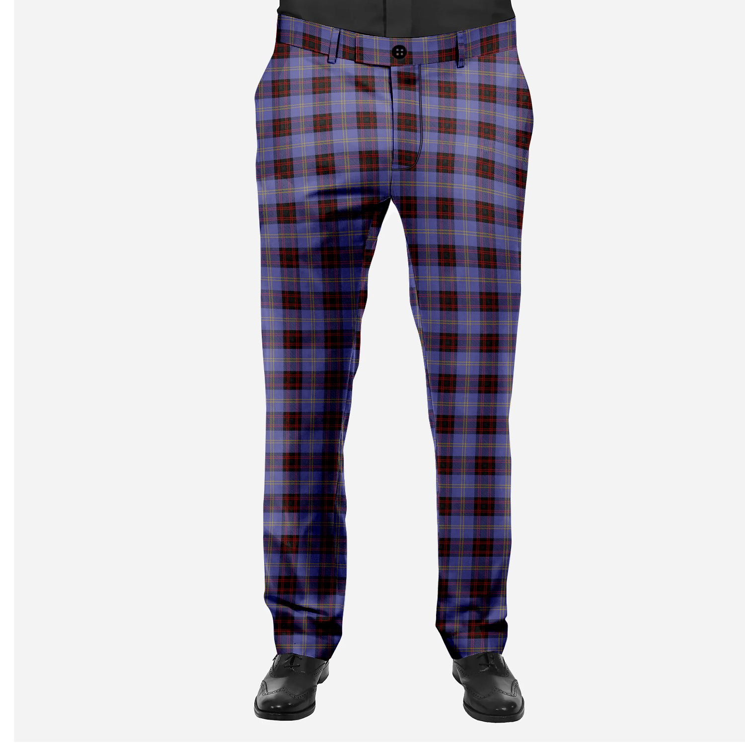 ScotsTee Shop Scottish Rutherford Men's Tartan Trousers Plaid Trews - Regular Fit
