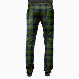 ScotsTee Shop Scottish Reid Green Men's Tartan Trousers Plaid Trews - Regular Fit