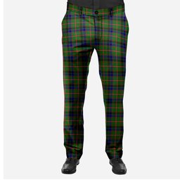 ScotsTee Shop Scottish Reid Green Men's Tartan Trousers Plaid Trews - Regular Fit
