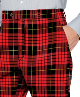 ScotsTee Shop Scottish MacSwan Modern Men's Tartan Trousers Plaid Trews - Regular Fit