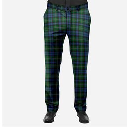 ScotsTee Shop Scottish Stevenson Hunting Men's Tartan Trousers Plaid Trews - Regular Fit