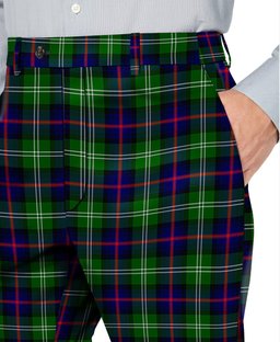 ScotsTee Shop Scottish Sutherland Modern Men's Tartan Trousers Plaid Trews - Regular Fit