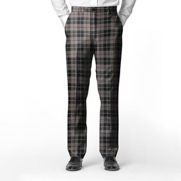 ScotsTee Shop Scottish Thompson Society Grey Men's Tartan Trousers Plaid Trews - Regular Fit