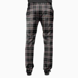 ScotsTee Shop Scottish Thompson Society Grey Men's Tartan Trousers Plaid Trews - Regular Fit