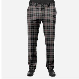 ScotsTee Shop Scottish Thompson Society Grey Men's Tartan Trousers Plaid Trews - Regular Fit
