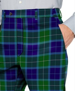 ScotsTee Shop Scottish Wallace Blue Men's Tartan Trousers Plaid Trews - Regular Fit