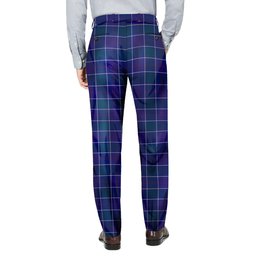 ScotsTee Shop Scottish Navy US Edzell Men's Tartan Trousers Plaid Trews - Regular Fit