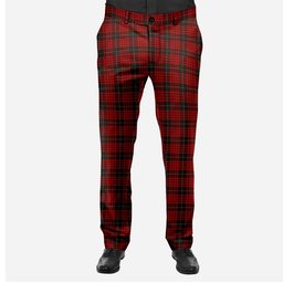 ScotsTee Shop Scottish MacQueen Men's Tartan Trousers Plaid Trews - Regular Fit