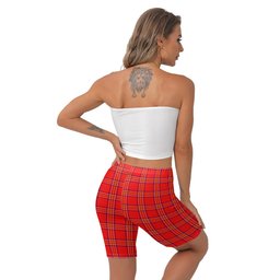 ScotsTee Shop Scottish Burnett Modern Clan Crest Tartan Womens Tight Short