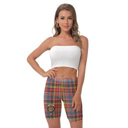 ScotsTee Shop Scottish Drummond of Strathallan Clan Crest Tartan Womens Tight Short