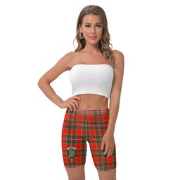 ScotsTee Shop Scottish Drummond of Perth Clan Crest Tartan Womens Tight Short