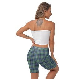 ScotsTee Shop Scottish Leslie Hunting Ancient Clan Crest Tartan Womens Tight Short