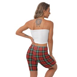 ScotsTee Shop Scottish Kerr Ancient Clan Crest Tartan Womens Tight Short