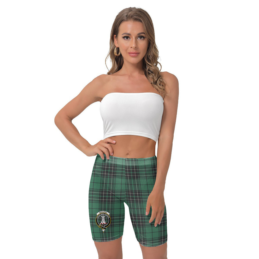ScotsTee Shop Scottish MacLean Hunting Ancient Clan Crest Tartan Womens Tight Short