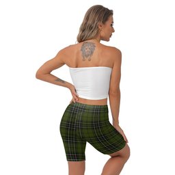 ScotsTee Shop Scottish MacLean Hunting Clan Crest Tartan Womens Tight Short