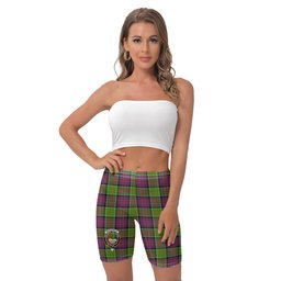 ScotsTee Shop Scottish MacDonald of Clanranald Clan Crest Tartan Womens Tight Short