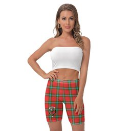 ScotsTee Shop Scottish MacLaine of Loch Buie Clan Crest Tartan Womens Tight Short