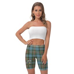 ScotsTee Shop Scottish Paisley District Clan Crest Tartan Womens Tight Short