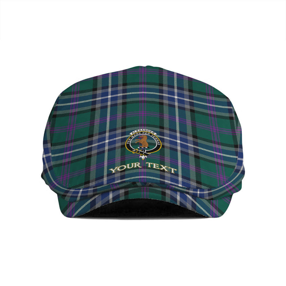 ScotsTee Shop Scottish Alexander of Menstry Hunting Modern Clan Crest Tartan Jeff Cap Tartan Flat Cap