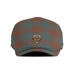 ScotsTee Shop Scottish Agnew (MacAgnew) Weathered Clan Crest Tartan Jeff Cap Tartan Flat Cap