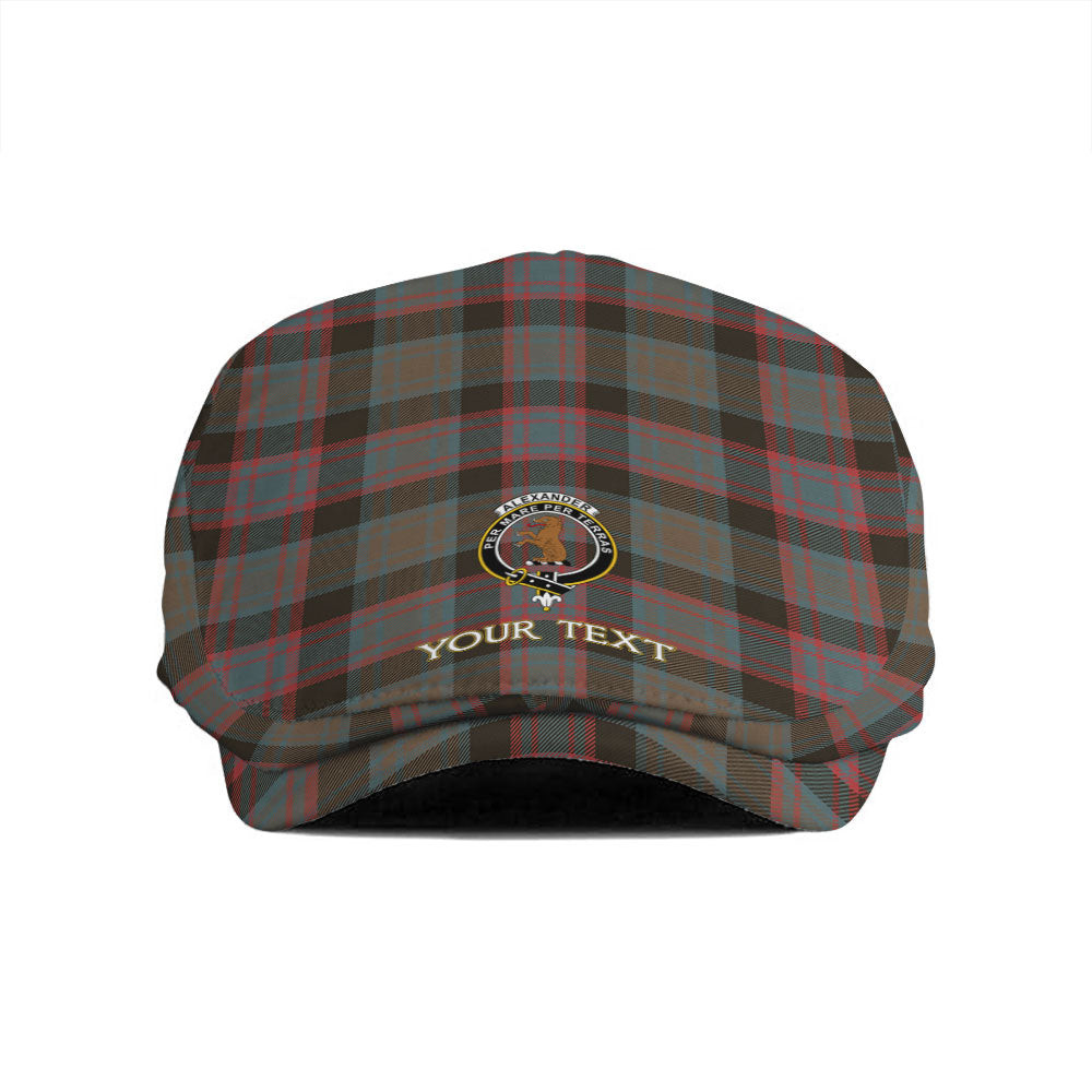 ScotsTee Shop Scottish Alexander Hunting Weathered Clan Crest Tartan Jeff Cap Tartan Flat Cap