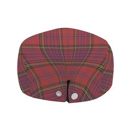 ScotsTee Shop Scottish Anderson of Kinneddar Red Weathered Clan Crest Tartan Jeff Cap Tartan Flat Cap