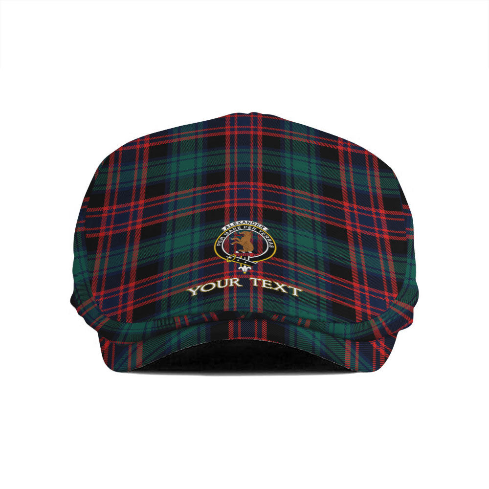 ScotsTee Shop Scottish Alexander Hunting Modern Clan Crest Tartan Jeff Cap Tartan Flat Cap