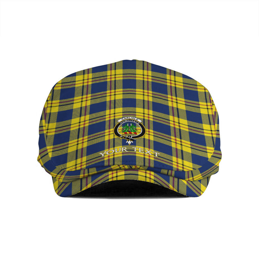 ScotsTee Shop Scottish Carlisle (Carlill) Modern Clan Crest Tartan Jeff Cap Tartan Flat Cap