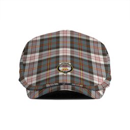 ScotsTee Shop Scottish Cameron of Erracht Dress Weathered 2 Clan Crest Tartan Jeff Cap Tartan Flat Cap