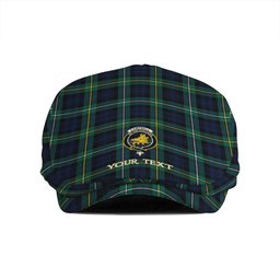 ScotsTee Shop Scottish Campbell of Argyll Modern 2 Clan Crest Tartan Jeff Cap Tartan Flat Cap