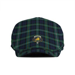 ScotsTee Shop Scottish Campbell of Loudon (Campbell Louden) Modern 2 Clan Crest Tartan Jeff Cap Tartan Flat Cap