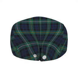 ScotsTee Shop Scottish Campbell of Loudon (Campbell Louden) Modern 2 Clan Crest Tartan Jeff Cap Tartan Flat Cap