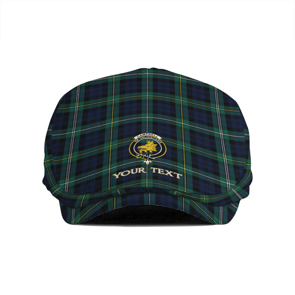 ScotsTee Shop Scottish Campbell of Loudon (Campbell Louden) Modern 2 Clan Crest Tartan Jeff Cap Tartan Flat Cap
