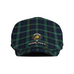 ScotsTee Shop Scottish Campbell of Loudon (Campbell Louden) Modern 2 Clan Crest Tartan Jeff Cap Tartan Flat Cap