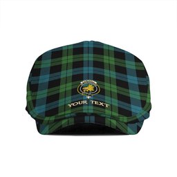ScotsTee Shop Scottish Campbell of Lochawe Ancient 2 Clan Crest Tartan Jeff Cap Tartan Flat Cap