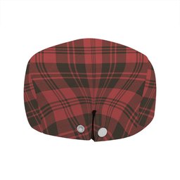 ScotsTee Shop Scottish Campbell of Lochlane Weathered 2 Clan Crest Tartan Jeff Cap Tartan Flat Cap